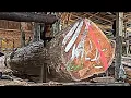 Lagu Extreme sawmill process: Cutting a 50-Foot Giant Teak Wood Log