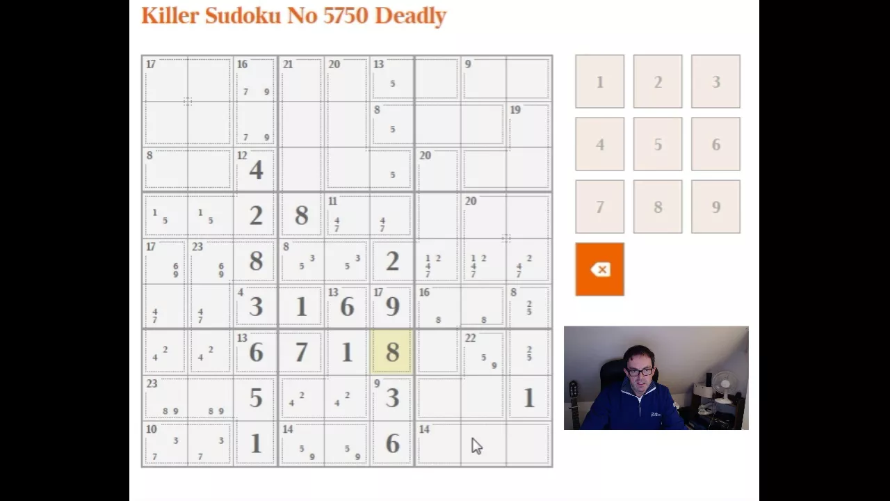 How to solve the Deadly Killer Sudoku:  The Times 3 Dec 2017