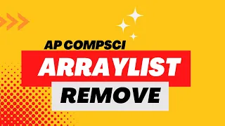 AP CompSci Prep Removing items from an ArrayList
