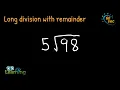 Long Division with Remainder Easy Example