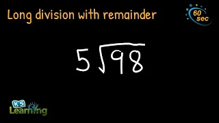 Long Division with Remainder Easy Example