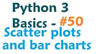 Python 3 Programming Tutorial - Scatter plots and bar charts