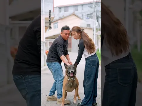 The owner and her dog saved the life of a stray dog.