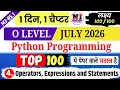 Python Programming M3-R5 1 MCQs Top 100 Python MCQs Chap 4 Operators Expressions and Python