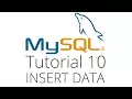 MySQL tutorial 10 - Inserting a new row