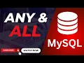 Any and all operator in MySQL MySQL Tutorial E3Schools English