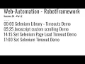 55 2 Selenium Library Demo of Timeouts Javascript custom scrolling Set Selenium Page Load Timeout
