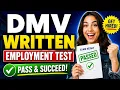 DMV Written Employment Test Questions Answers How To Pass Fast