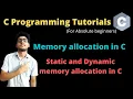 14 1 - Memory Allocation in C language Static memory allocation Dynamic memory allocation
