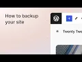 How to backup your site
