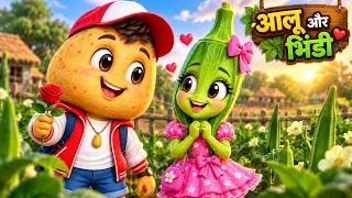 Baigan Bana Aalu Ke  Pyaar Ka Dushman 🍆 😱 | Hindi Cartoon Love Story | #hindicartoon