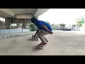 PRACTICING HALF CAB CROOKED GRINDS