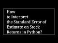 How to interpret the Standard Error of Estimate in Python
