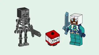 LEGO 662506 Instructions | Minecraft | Wither Skeleton and Ender Explorer with TNT | Magazine Gift