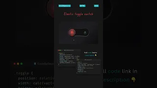 Elastic Toggle Button Using HTML CSS