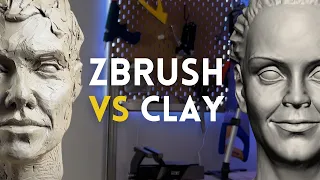 ZBRUSH vs. CLAY Sculpting | 5 Hour Challenge