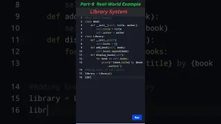 Python OOP Real-World Example Library System Learn Classes Objects