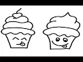 HOW TO DRAW A CUTE CUPCAKE - SUPER EASY COLORING PAGES FOR KIDS