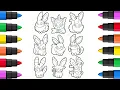 Eevee Pokemon evolution coloring book pages - Satisfying kids coloring