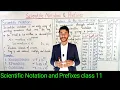 Scientific Notation and Prefixes Physics class 11 Chapter 1 examples FSc part 1