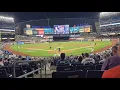 Baseball game at Yankee Stadium