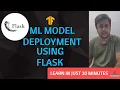 Machine Learning Model Deployment using Flask Flask RESTFUL API