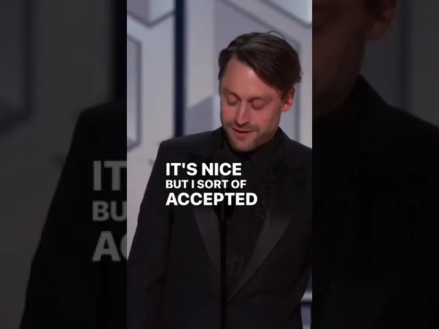Kieran Culkin ROASTS Pedro Pascal in his GOLDEN GLOBES Acceptance Speech #shorts