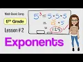 Exponents Grade 6 Lesson 2 Math Boost Camp