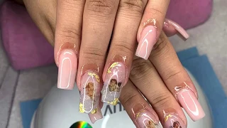 ACRYLIC ANGEL NAILS WATCH ME WORK