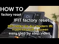 How to easy iFit factory reset hard reset NordicTrack Proform - works on all new ifit machines