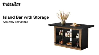 YS0373X - Installation Guide - Tribesigns 62.6" Dual-Tone Bar Table / Kitchen Island