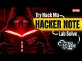 Hacked a Golang Web App on TryHackMe HackerNote Walkthrough Privilege Escalation Live Hackin