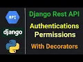 Django Rest Framework API Authentication Tokens Permissions With Decorators