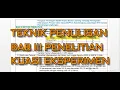 Download Lagu PENELITIAN KUASI EKSPERIMEN -TEKNIK PENULISAN BAB III METODE PENELITIAN  skripsi tesis