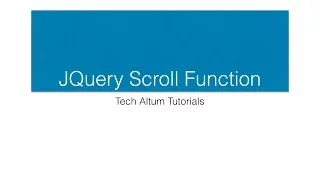 Jquery Scroll Tutorial Jquery Scroll