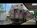 A Needham line train leaves Needham Heights