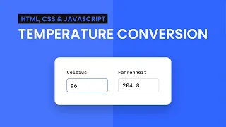 Temperature Converter With HTML CSS and Javascript