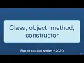 Flutter 3 Class object constructor method