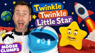 🌟 Twinkle Twinkle Little Star | A Space Adventure Nursery Rhyme for Toddlers | Mooseclumps