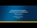 Drexel Commencement 2021 College of Nursing and Health Professions Virtual Ceremony