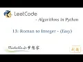 LeetCode in Python 13 Roman to Integer - Michelle