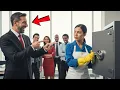 Raad de code en ik geef je ALLES!”,lachte de CEO,tot de schoonmaakster de kluis in één poging opende