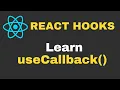 Learn useCallback hook with memo in React JS React Hooks