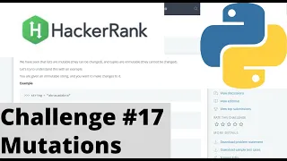 Hackerrank Python Challenge Mutations