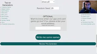 Name Generator Tool Memory Tools