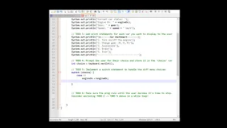 Java Car Simulator - Practice If Switch Loops