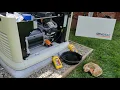 Generac Generator oil change 1st time at 25hrs during breakin on 22KW