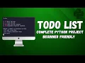 Brilliant Beginner Python Project - Command Line To Do List