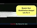 How to Fix SSH Remote Host Identification Has Changed Error Closed SSH error