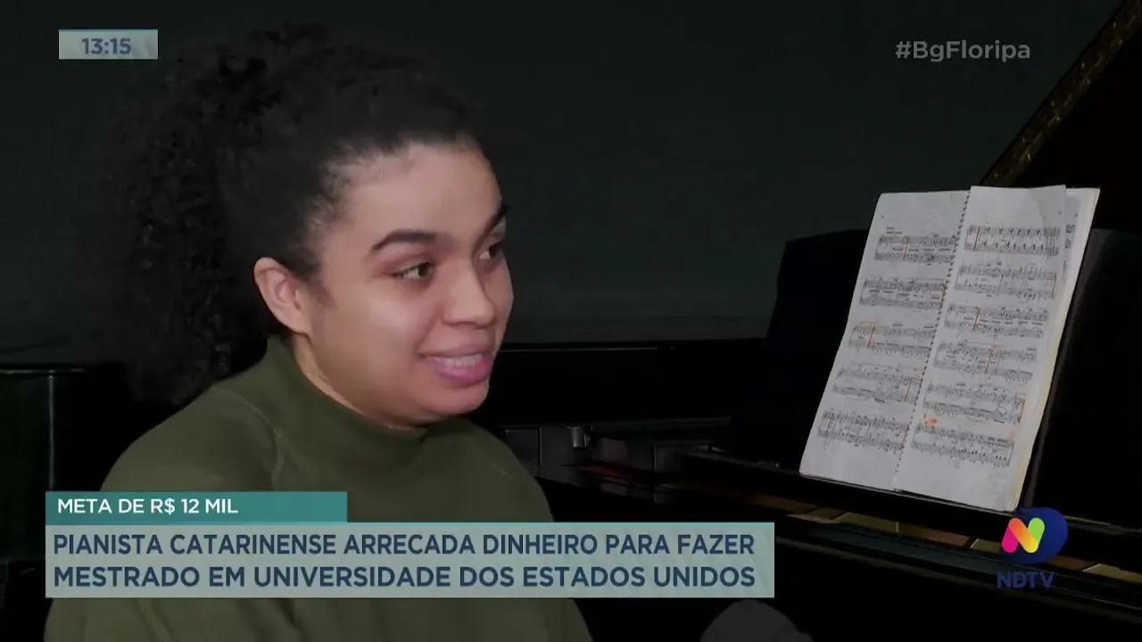 Pianista catarinense arrecada dinheiro para fazer mestrado em universidade dos Estados Unidos